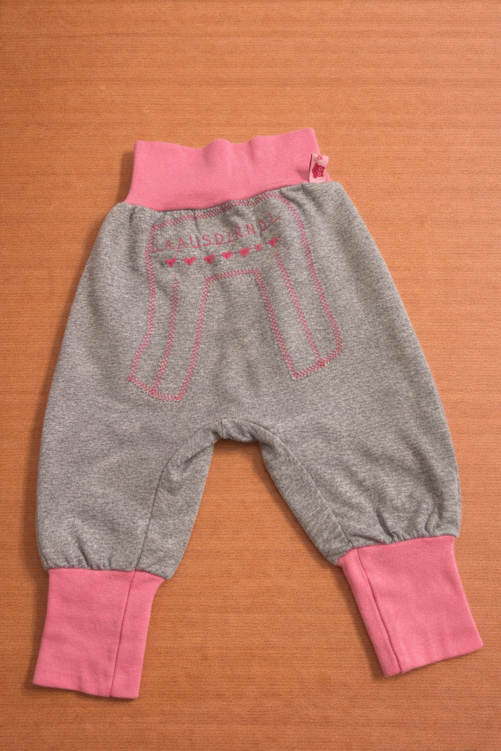 👖 Hose grau rosa "Lausdirndl